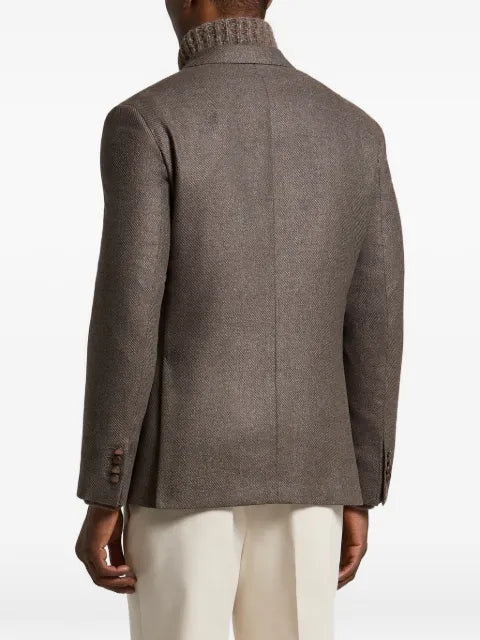 Peserico double-breasted peak-lapel blazer
