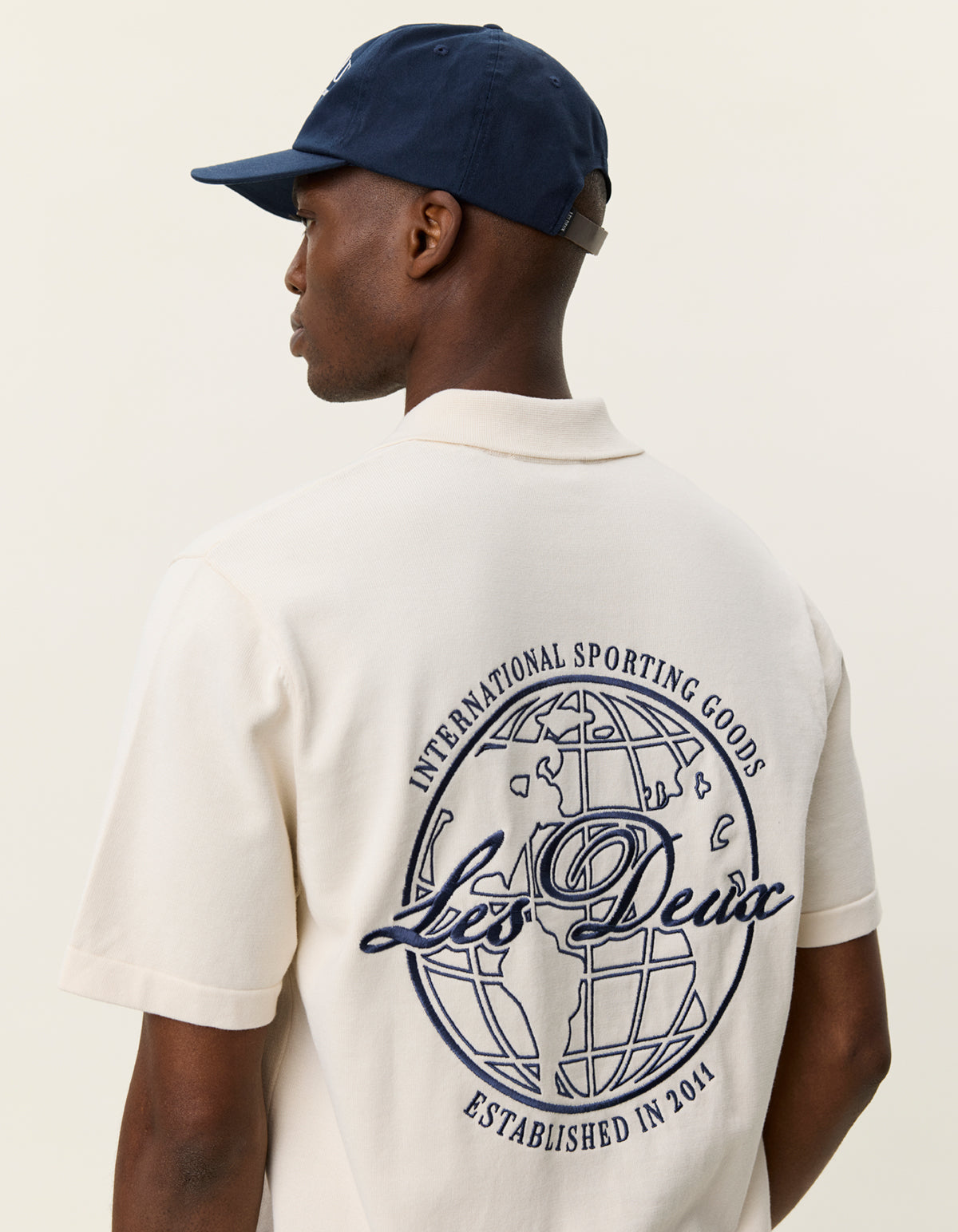 Les Deux Emmett Globe Knitted Short Sleeve Shirt